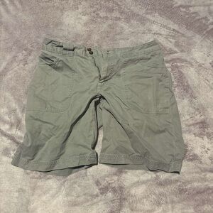 Dickies Light Gray Shorts with Red Logo